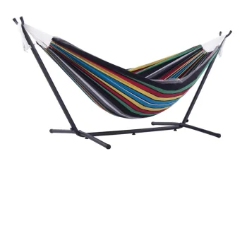 Hamac double en coton avec support (250 cm) - rio night